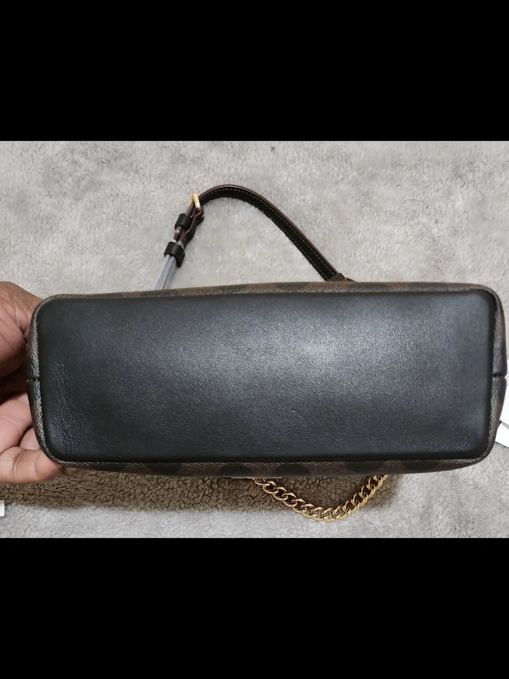 Coach Brown Signature Crossbody with Multicolor Kisslock